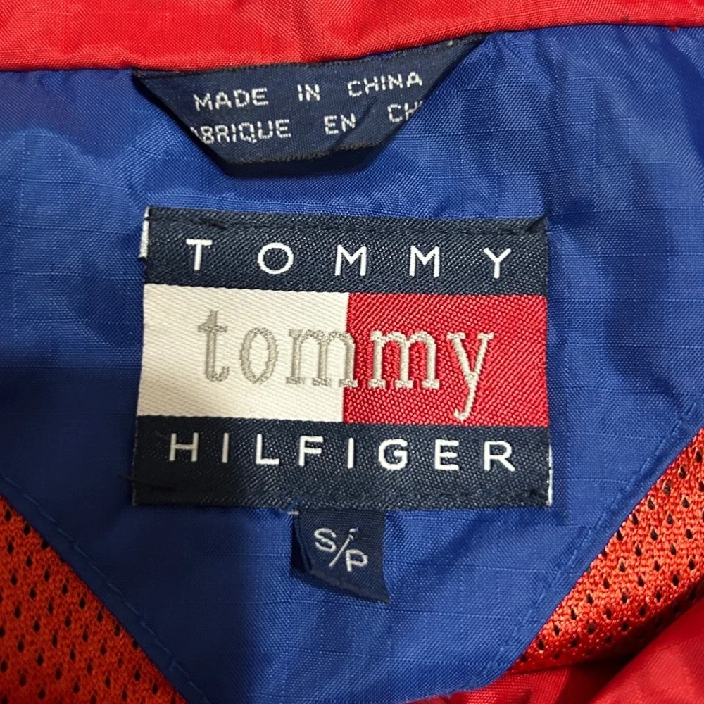 VTG Tommy Hilfiger Men‎ Windbreaker S Red Sailing Jacket 90s Y2K Gorpcore Preppy